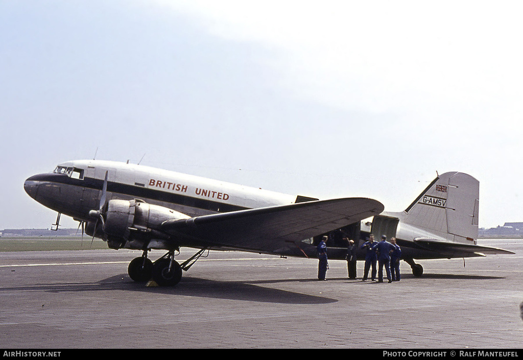 Aircraft Photo of G-AMSV | Douglas C-47B Skytrain | British United Airways - BUA | AirHistory.net #441420