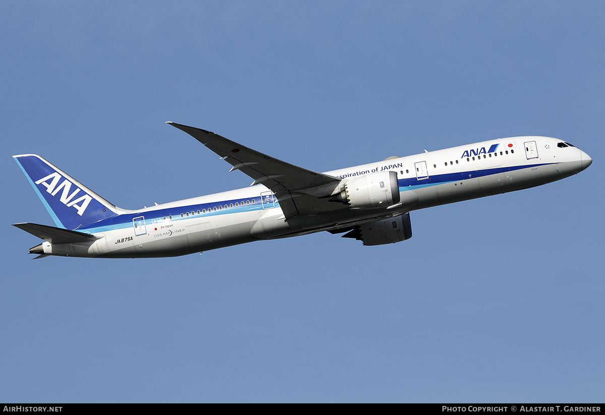Aircraft Photo of JA875A | Boeing 787-9 Dreamliner | All Nippon Airways - ANA | AirHistory.net #441443