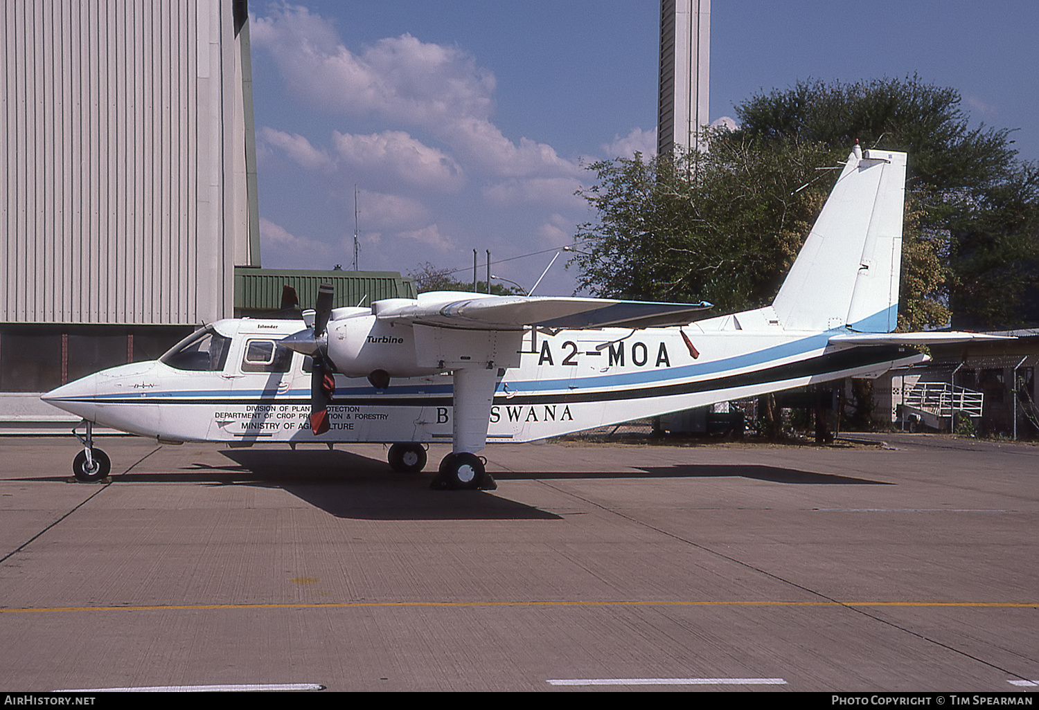 Aircraft Photo of A2-MOA | Britten-Norman BN-2T Turbine Islander | Ministry of Agriculture | AirHistory.net #441872
