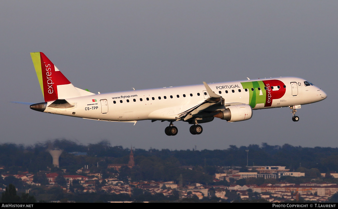 Aircraft Photo of CS-TPP | Embraer 190LR (ERJ-190-100LR) | TAP Portugal Express | AirHistory.net #441903