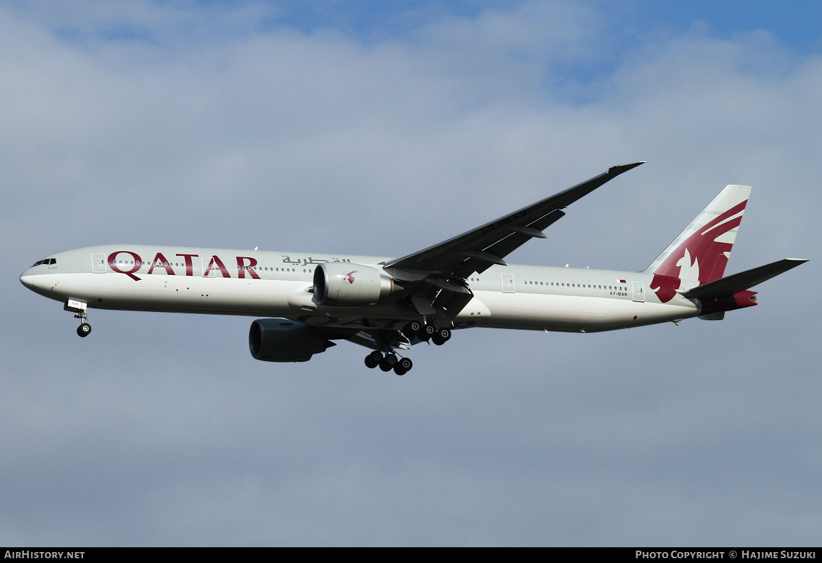 Aircraft Photo of A7-BAK | Boeing 777-3DZ/ER | Qatar Airways | AirHistory.net #441910