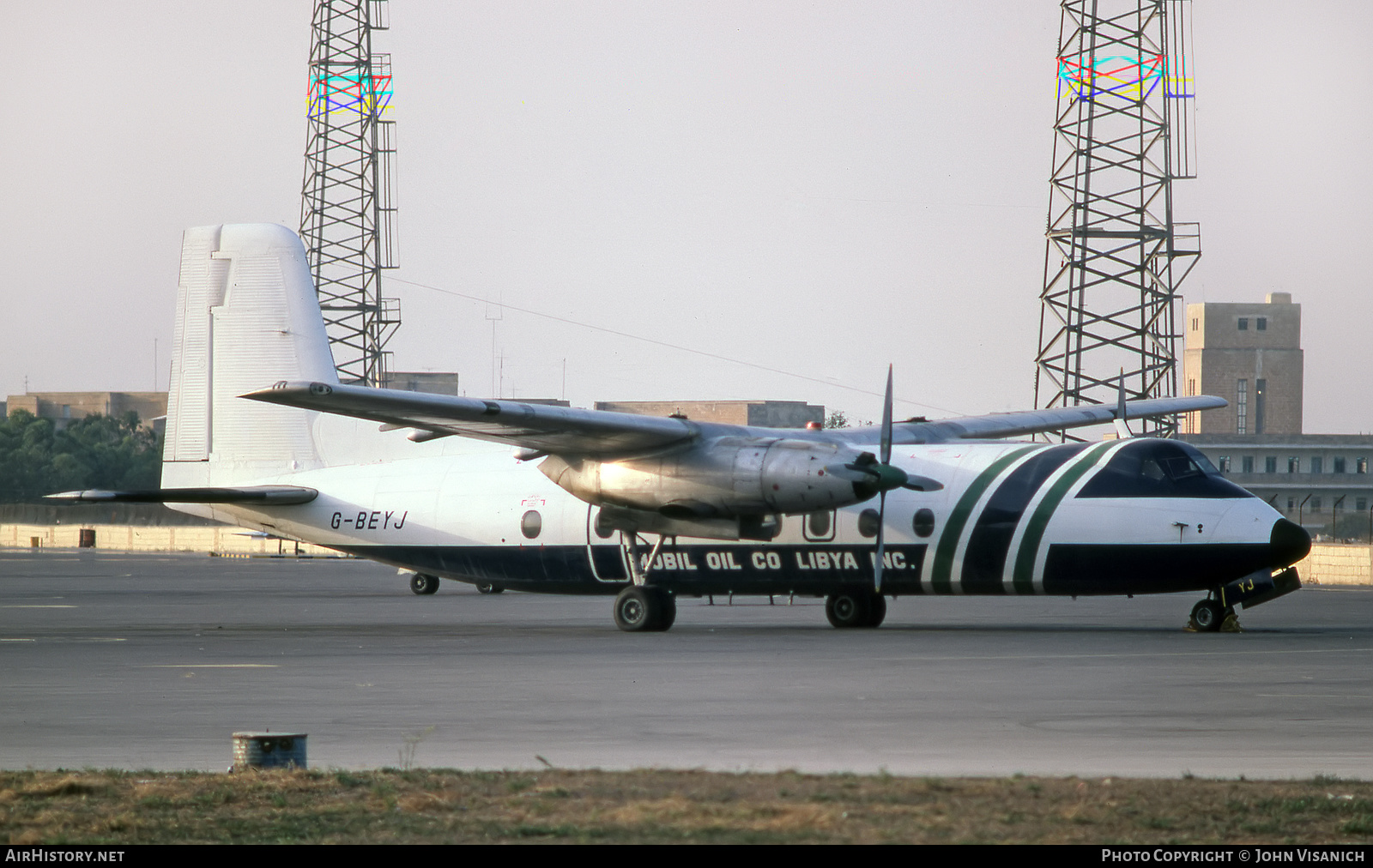 Aircraft Photo of G-BEYJ | Handley Page HPR-7 Herald 401 | Mobil Oil Company of Libya | AirHistory.net #441959