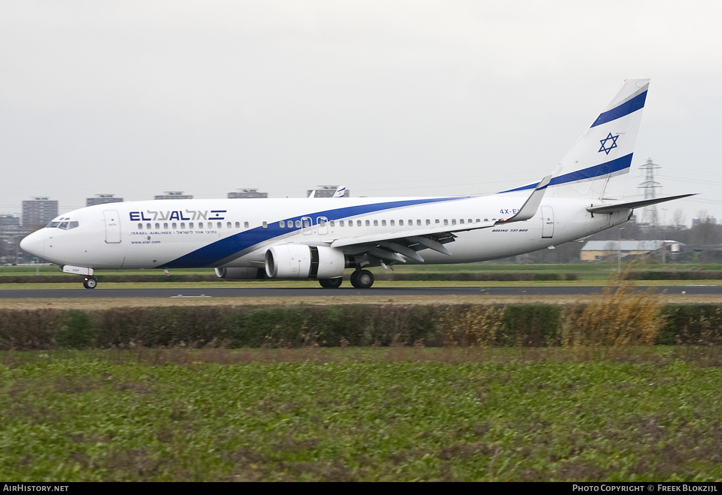 Aircraft Photo of 4X-EKP | Boeing 737-8Q8 | El Al Israel Airlines | AirHistory.net #442015