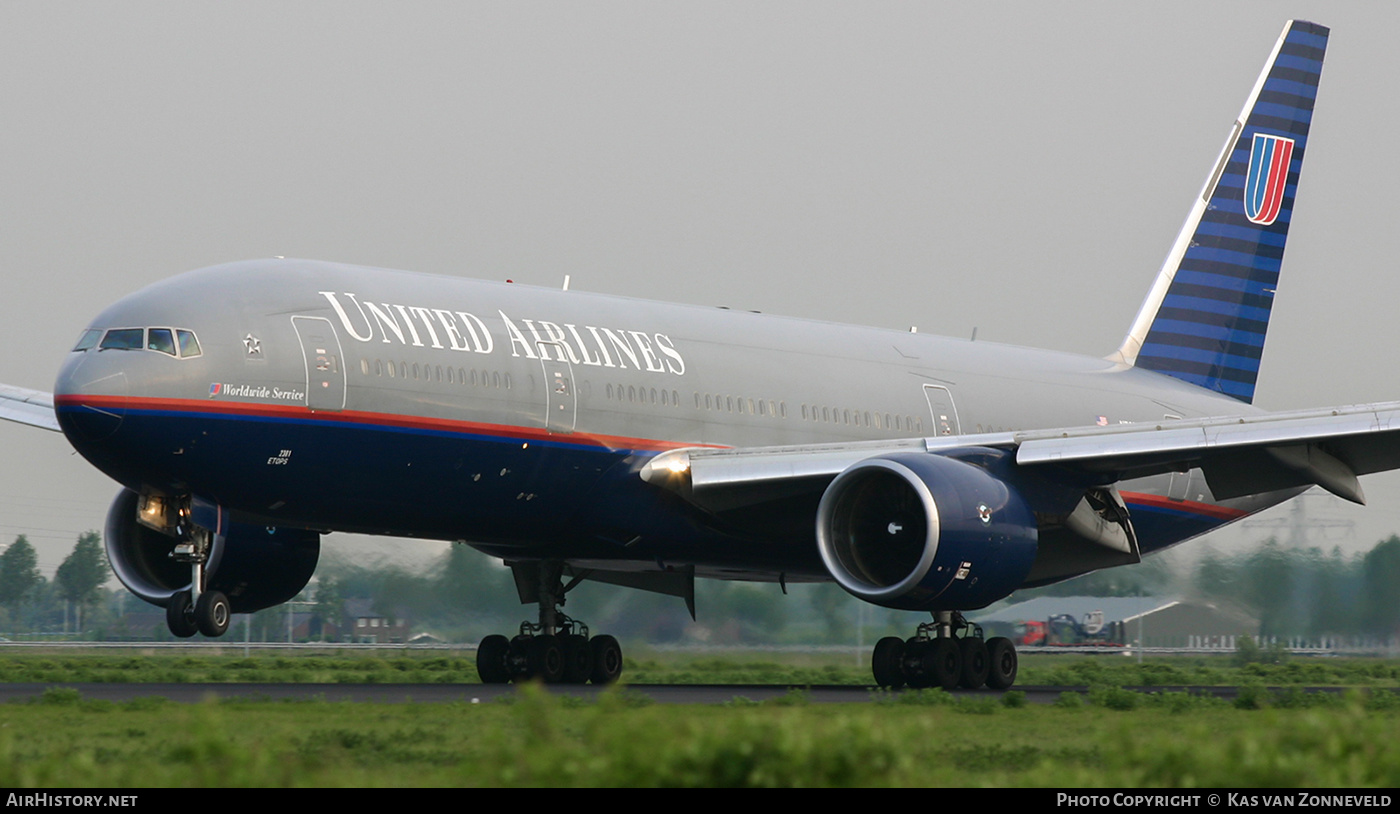 Aircraft Photo of N781UA | Boeing 777-222 | United Airlines | AirHistory.net #442065
