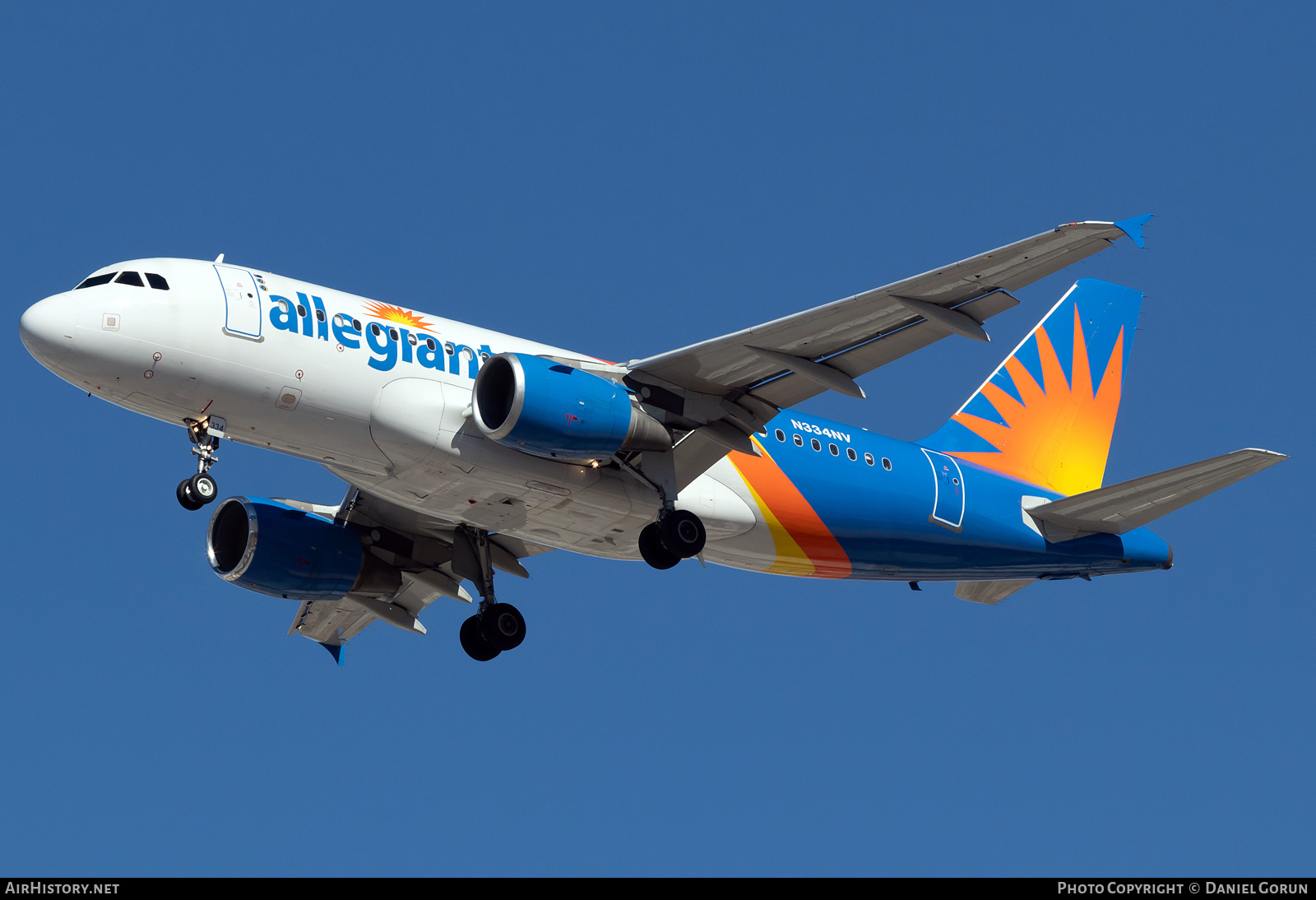 Aircraft Photo of N334NV | Airbus A319-111 | Allegiant Air | AirHistory.net #442100