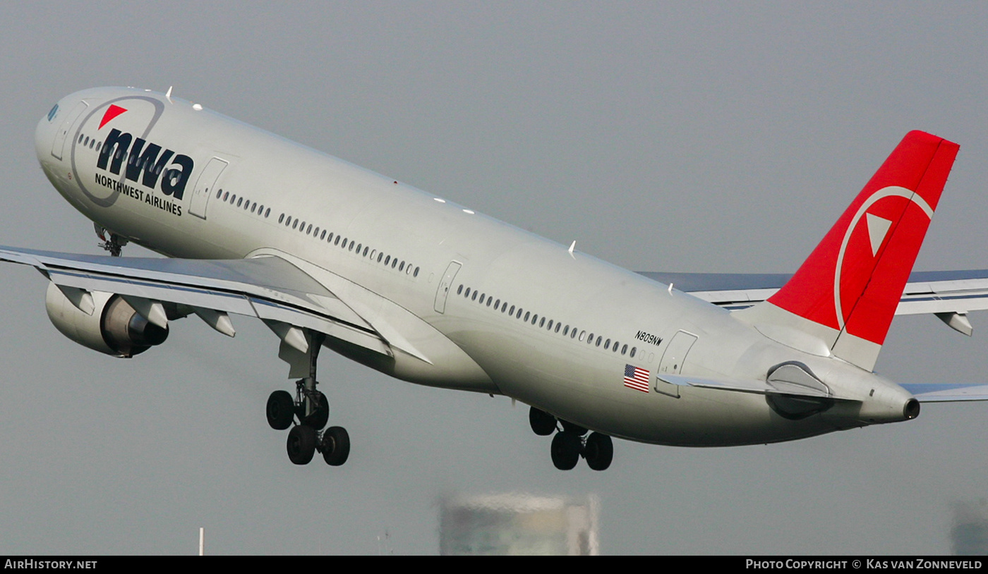 Aircraft Photo of N809NW | Airbus A330-323 | Northwest Airlines | AirHistory.net #442205