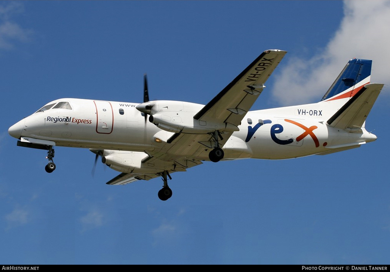 Aircraft Photo of VH-ORX | Saab 340B | REX - Regional Express | AirHistory.net #442321