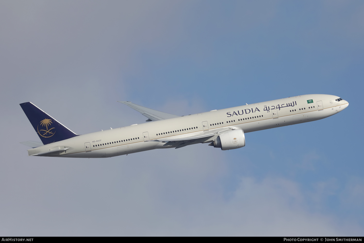 Aircraft Photo of HZ-AK37 | Boeing 777-300/ER | Saudia - Saudi Arabian Airlines | AirHistory.net #442729