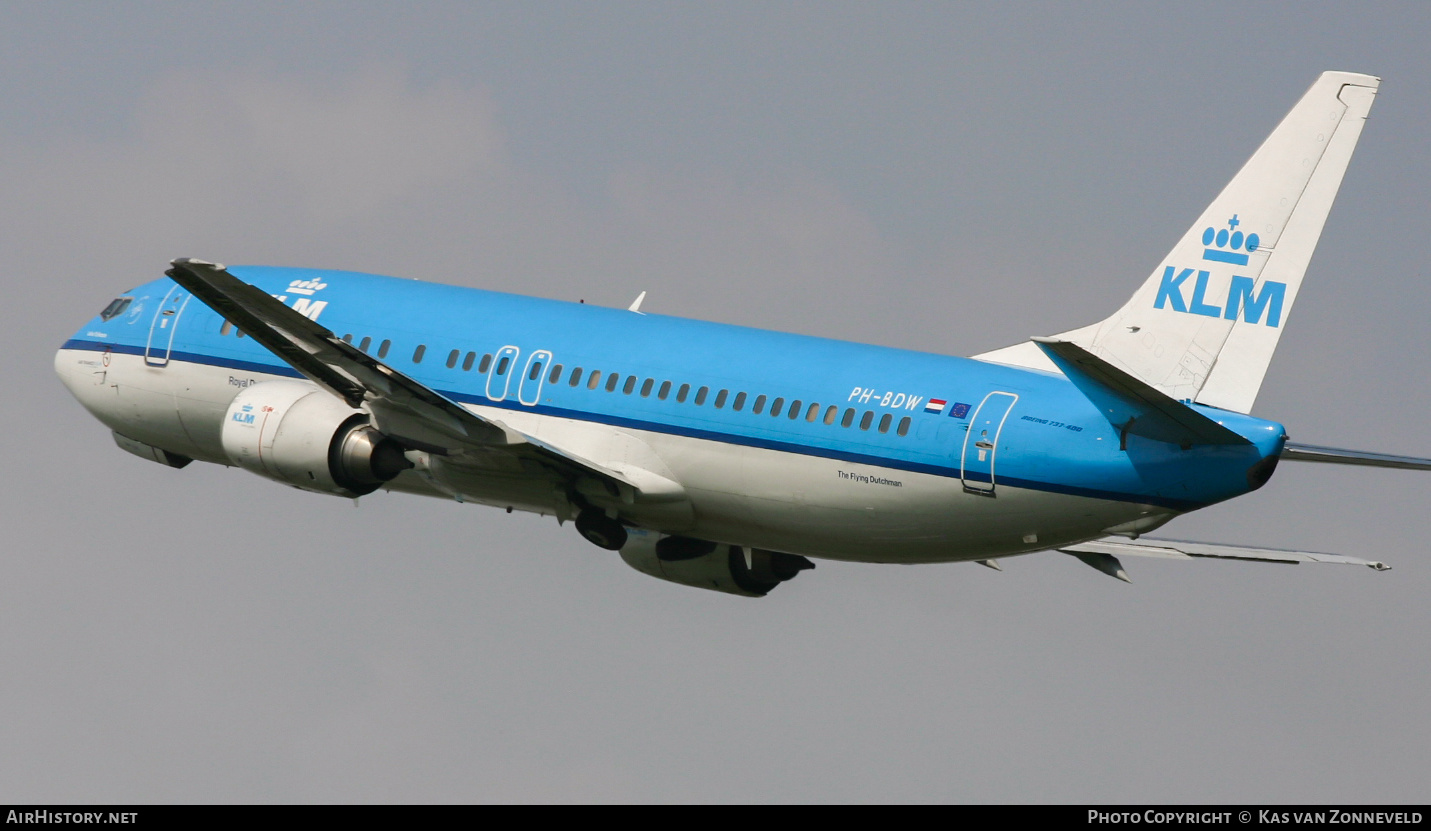 Aircraft Photo of PH-BDW | Boeing 737-406 | KLM - Royal Dutch Airlines | AirHistory.net #442847