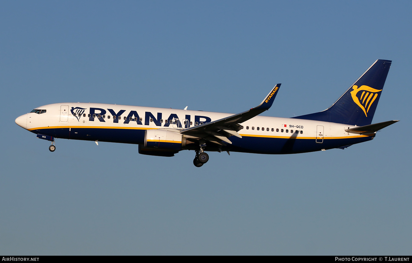 Aircraft Photo of 9H-QCD | Boeing 737-8AS | Ryanair | AirHistory.net #443090