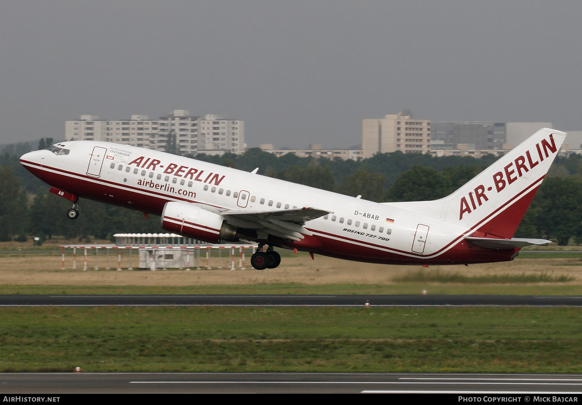 Aircraft Photo of D-ABAB | Boeing 737-76Q | Air Berlin | AirHistory.net #443247