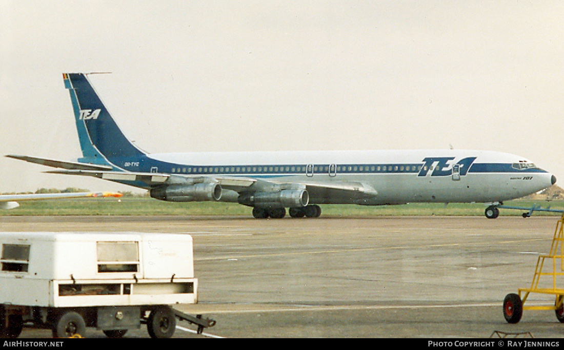 Aircraft Photo of OO-TYC | Boeing 707-328B | TEA - Trans European Airways | AirHistory.net #443292