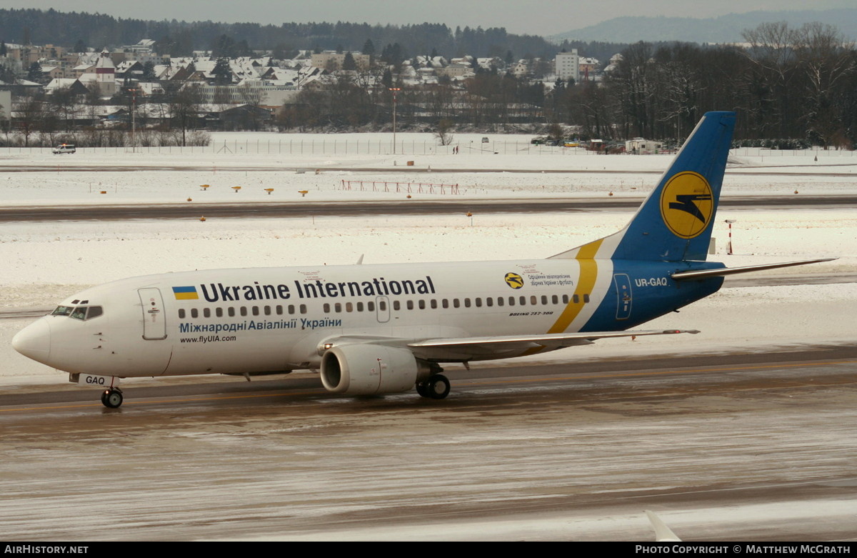 Aircraft Photo of UR-GAQ | Boeing 737-33R | Ukraine International Airlines | AirHistory.net #443461