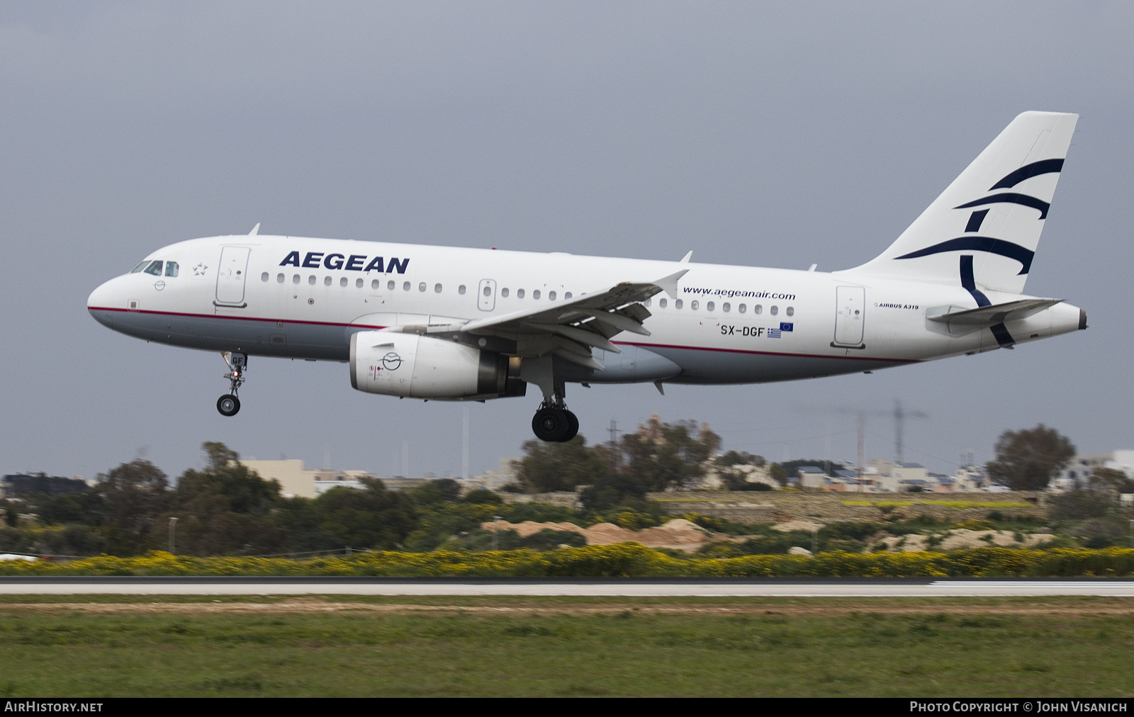 Aircraft Photo of SX-DGF | Airbus A319-132 | Aegean Airlines | AirHistory.net #443472