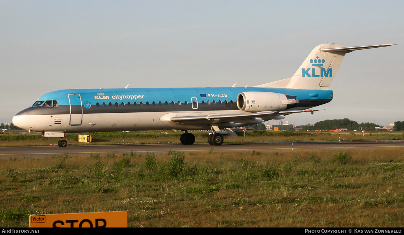 Aircraft Photo of PH-KZB | Fokker 70 (F28-0070) | KLM Cityhopper | AirHistory.net #443545