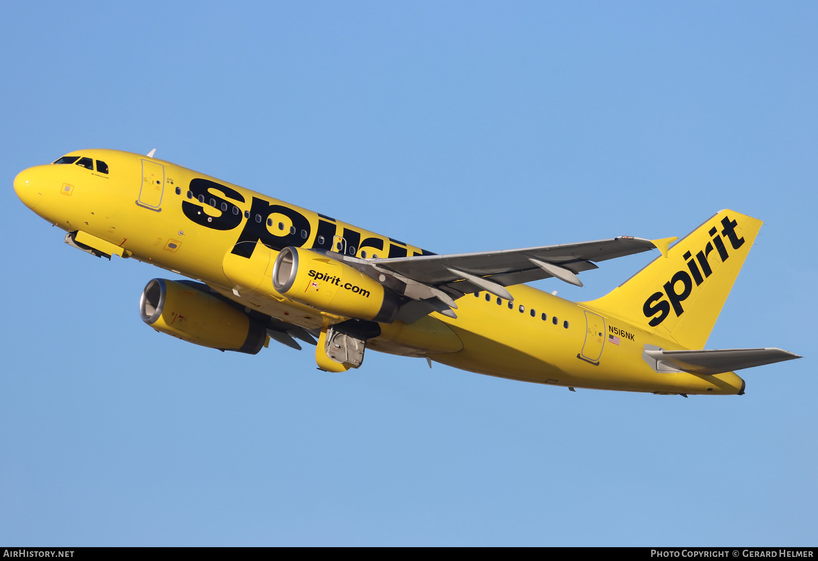 Aircraft Photo of N516NK | Airbus A319-132 | Spirit Airlines | AirHistory.net #443593