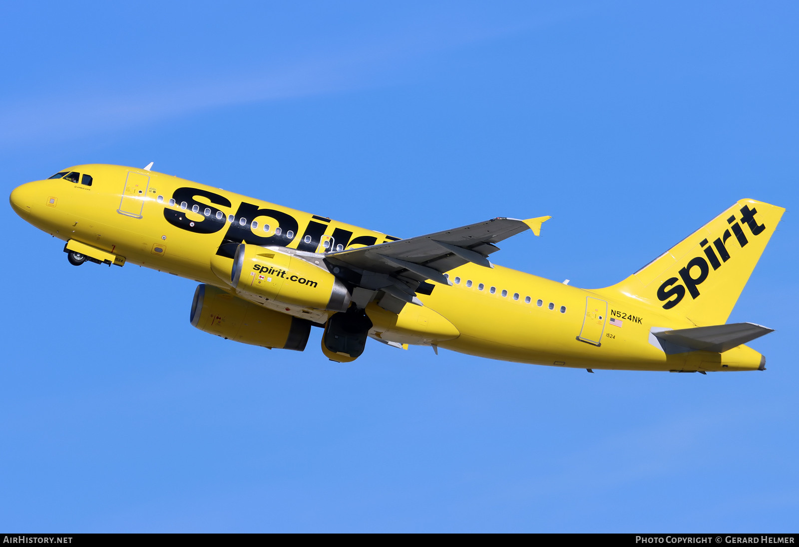 Aircraft Photo of N524NK | Airbus A319-132 | Spirit Airlines | AirHistory.net #443605