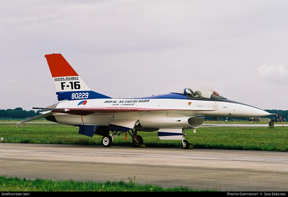 Aircraft Photo of J-229 / 80229 | General Dynamics F-16A Fighting Falcon | Netherlands - Air Force | AirHistory.net #443671