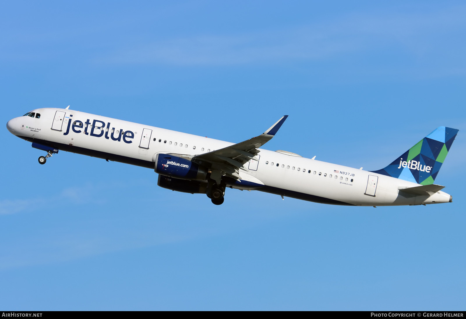 Aircraft Photo of N937JB | Airbus A321-231 | JetBlue Airways | AirHistory.net #443714