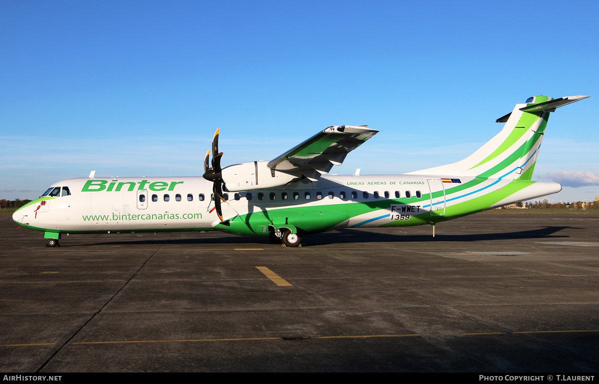 Aircraft Photo of F-WWET | ATR ATR-72-600 (ATR-72-212A) | Binter Canarias | AirHistory.net #443729