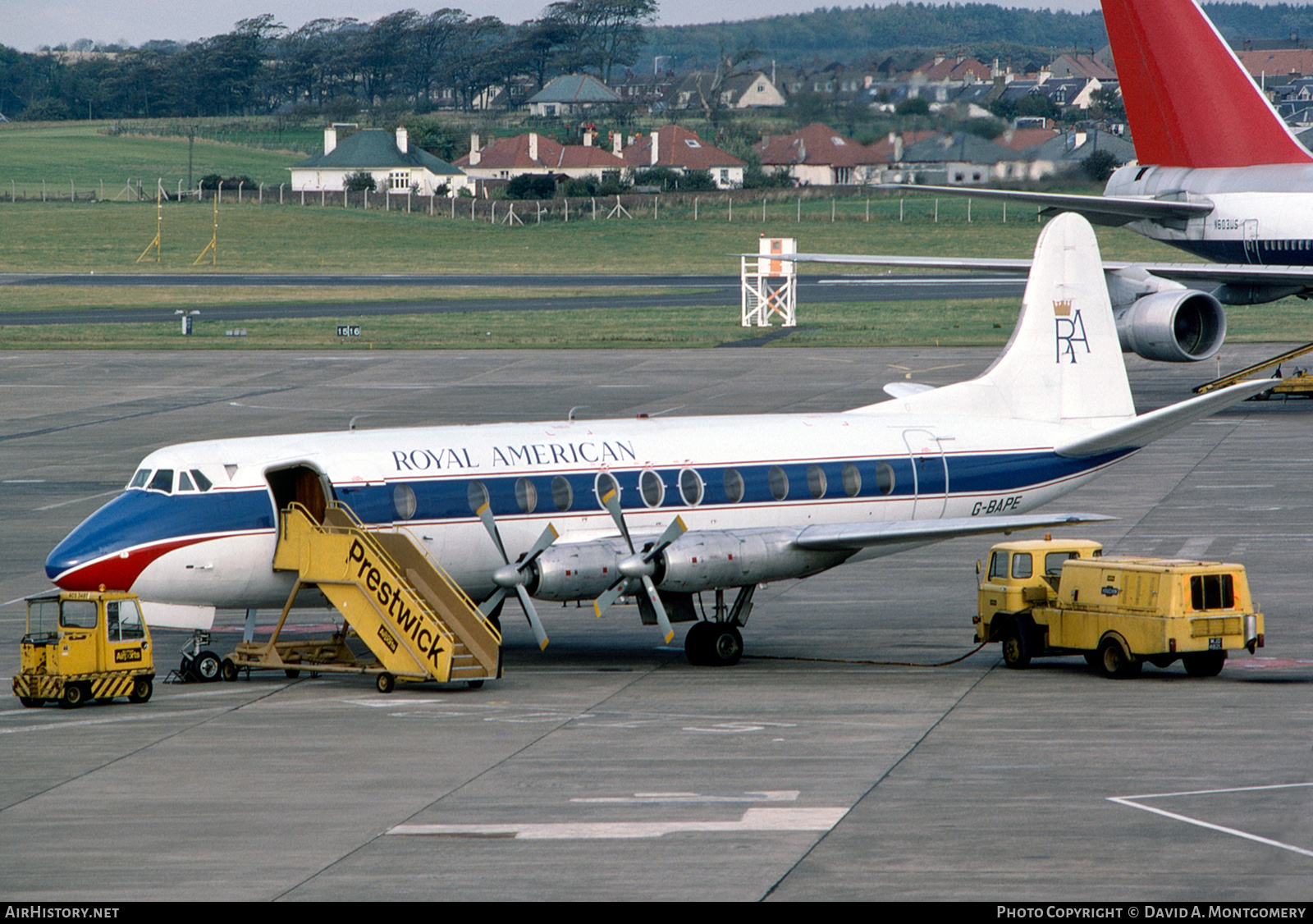 Aircraft Photo of G-BAPE | Vickers 814 Viscount | Royal American Airways | AirHistory.net #444022