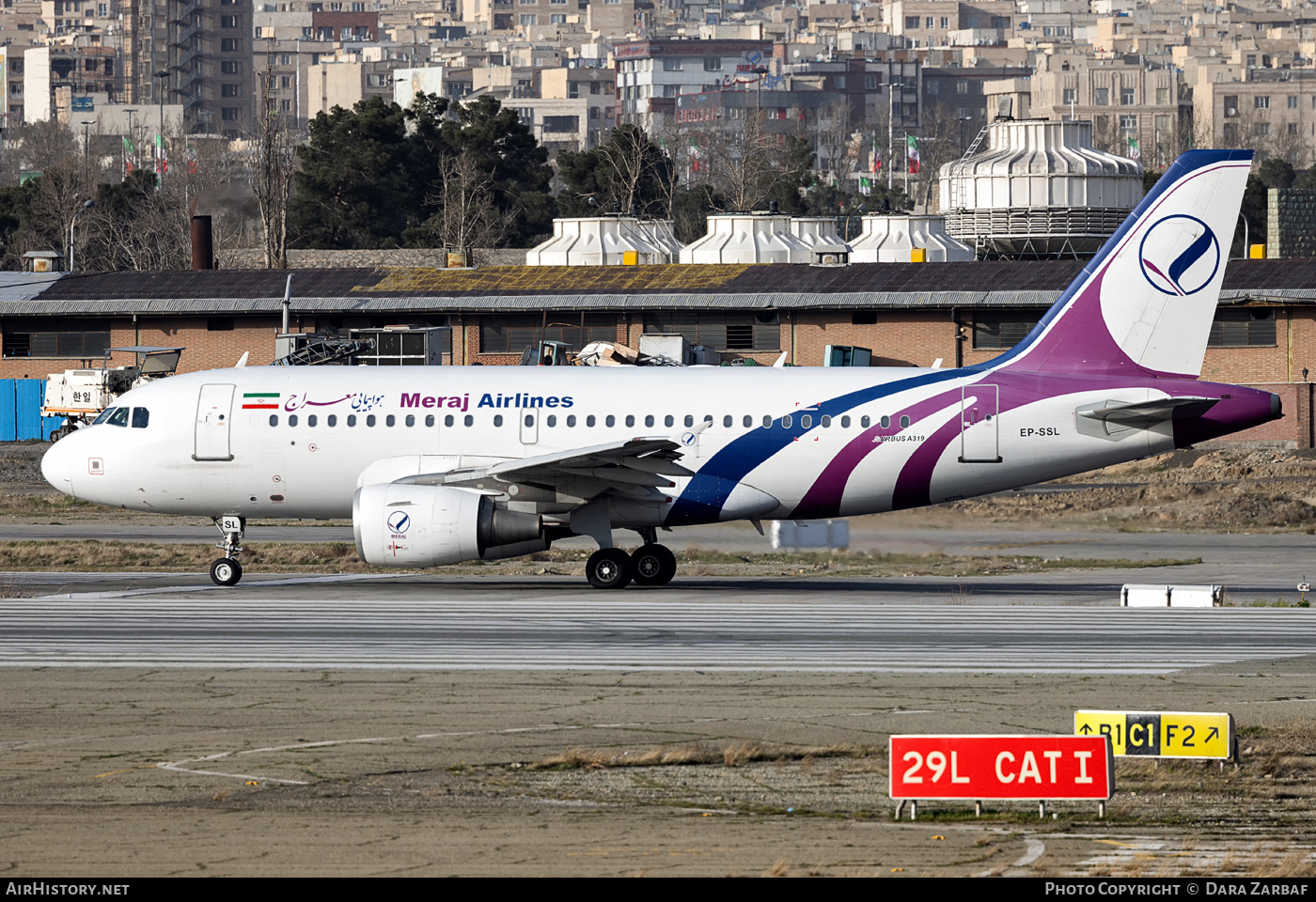 Aircraft Photo of EP-SSL | Airbus A319-112 | Meraj Airlines | AirHistory.net #444057