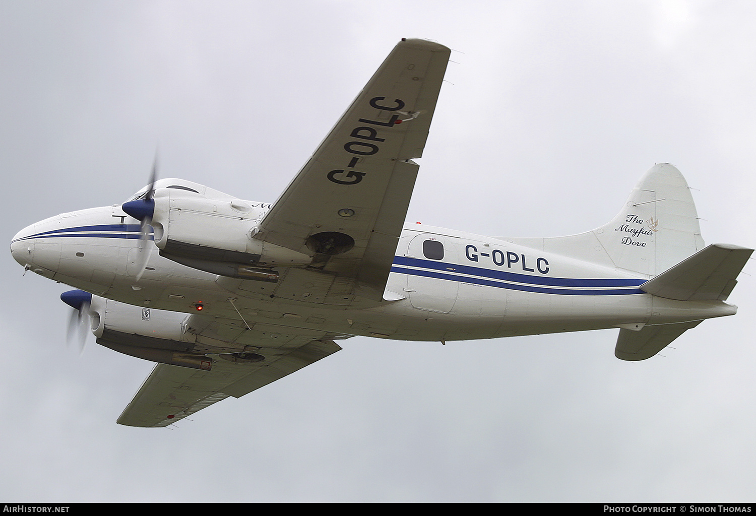 Aircraft Photo of G-OPLC | De Havilland D.H. 104 Dove 8 | Mayfair Dove Charter | AirHistory.net #444189