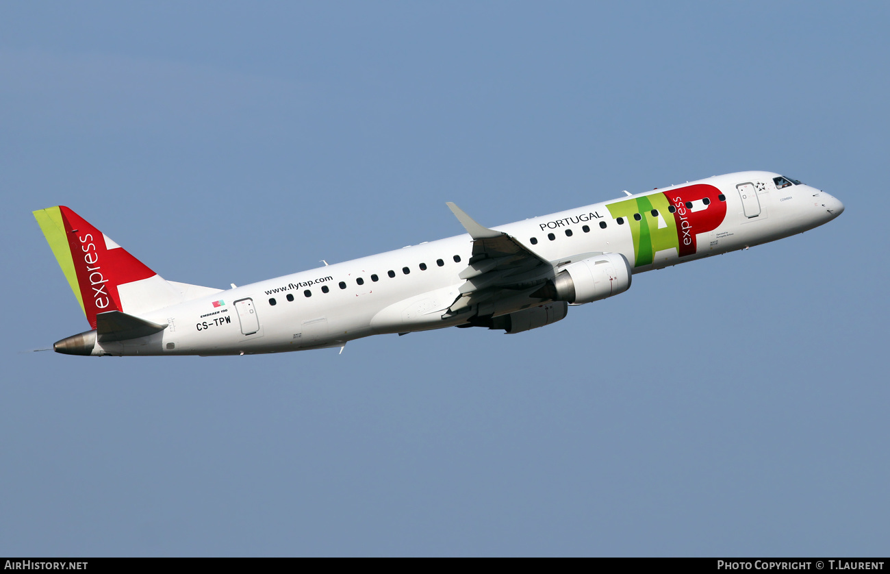 Aircraft Photo of CS-TPW | Embraer 190LR (ERJ-190-100LR) | TAP Portugal Express | AirHistory.net #444266
