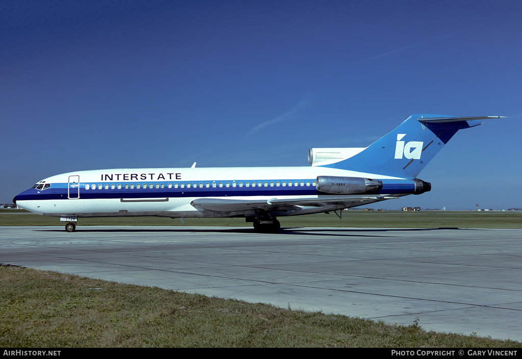 Aircraft Photo of C-GAGY | Boeing 727-22C | Interstate Airlines | AirHistory.net #444321
