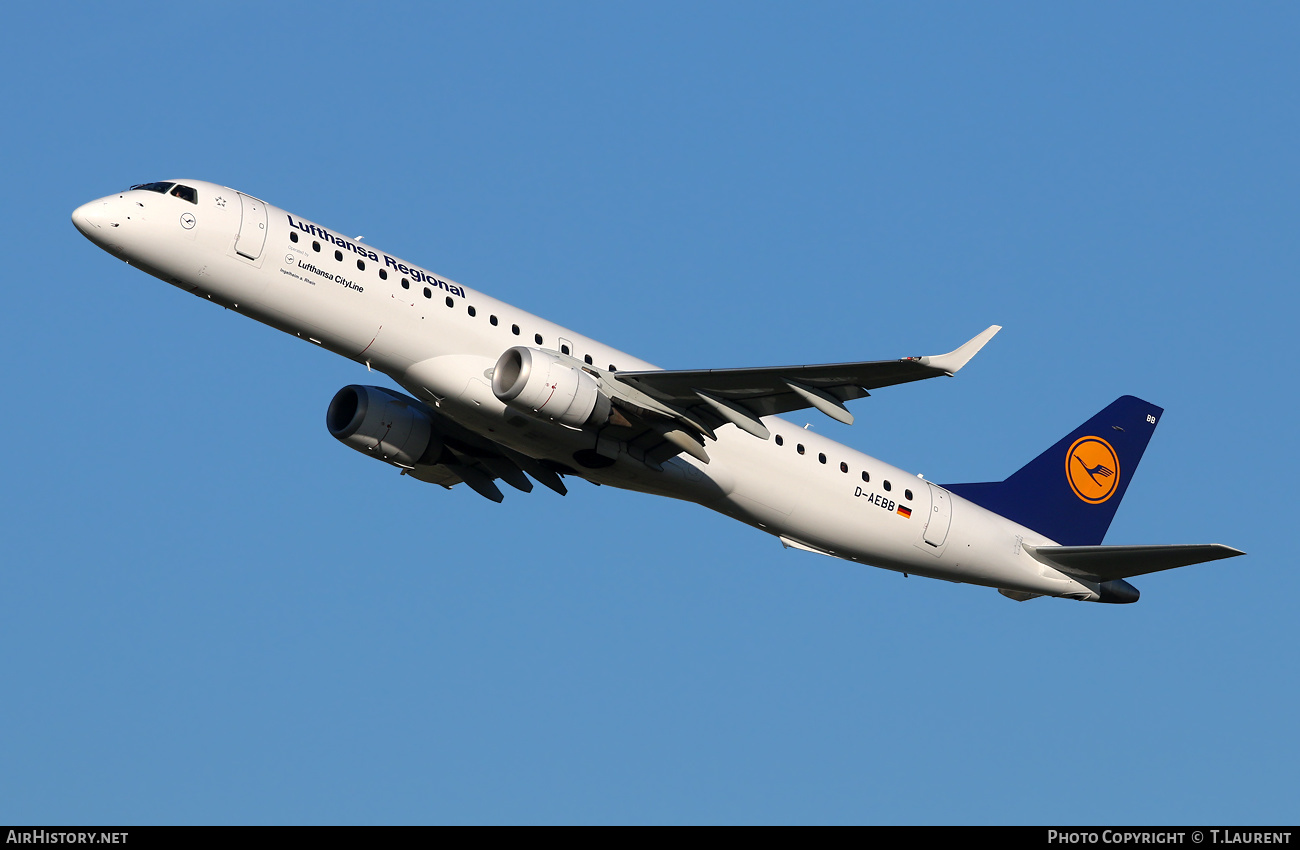 Aircraft Photo of D-AEBB | Embraer 195LR (ERJ-190-200LR) | Lufthansa Regional | AirHistory.net #444354