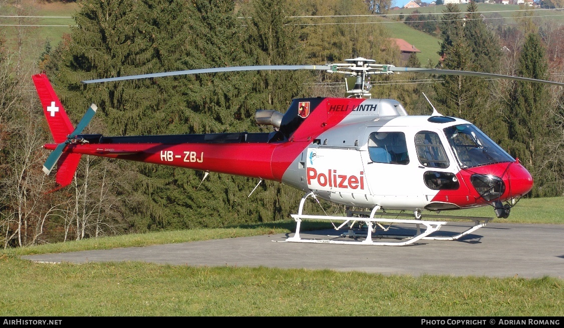 Aircraft Photo of HB-ZBJ | Eurocopter AS-350B-3 Ecureuil | Heli-Linth | AirHistory.net #444446