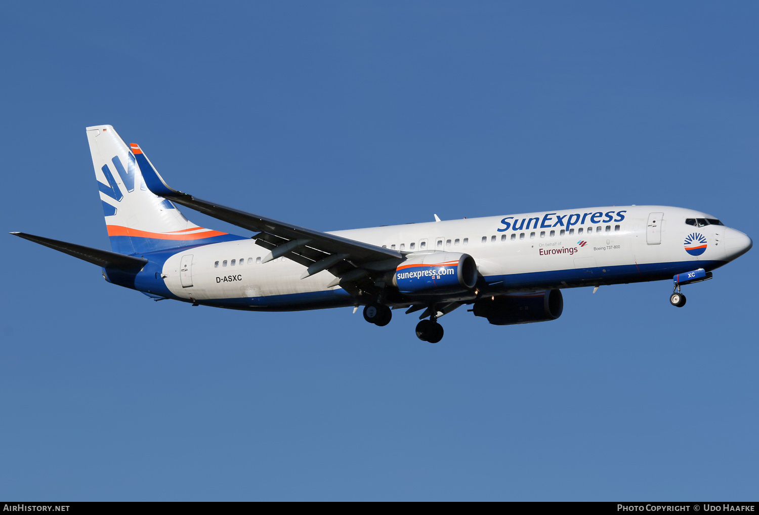 Aircraft Photo of D-ASXC | Boeing 737-86N | SunExpress | AirHistory.net #444478