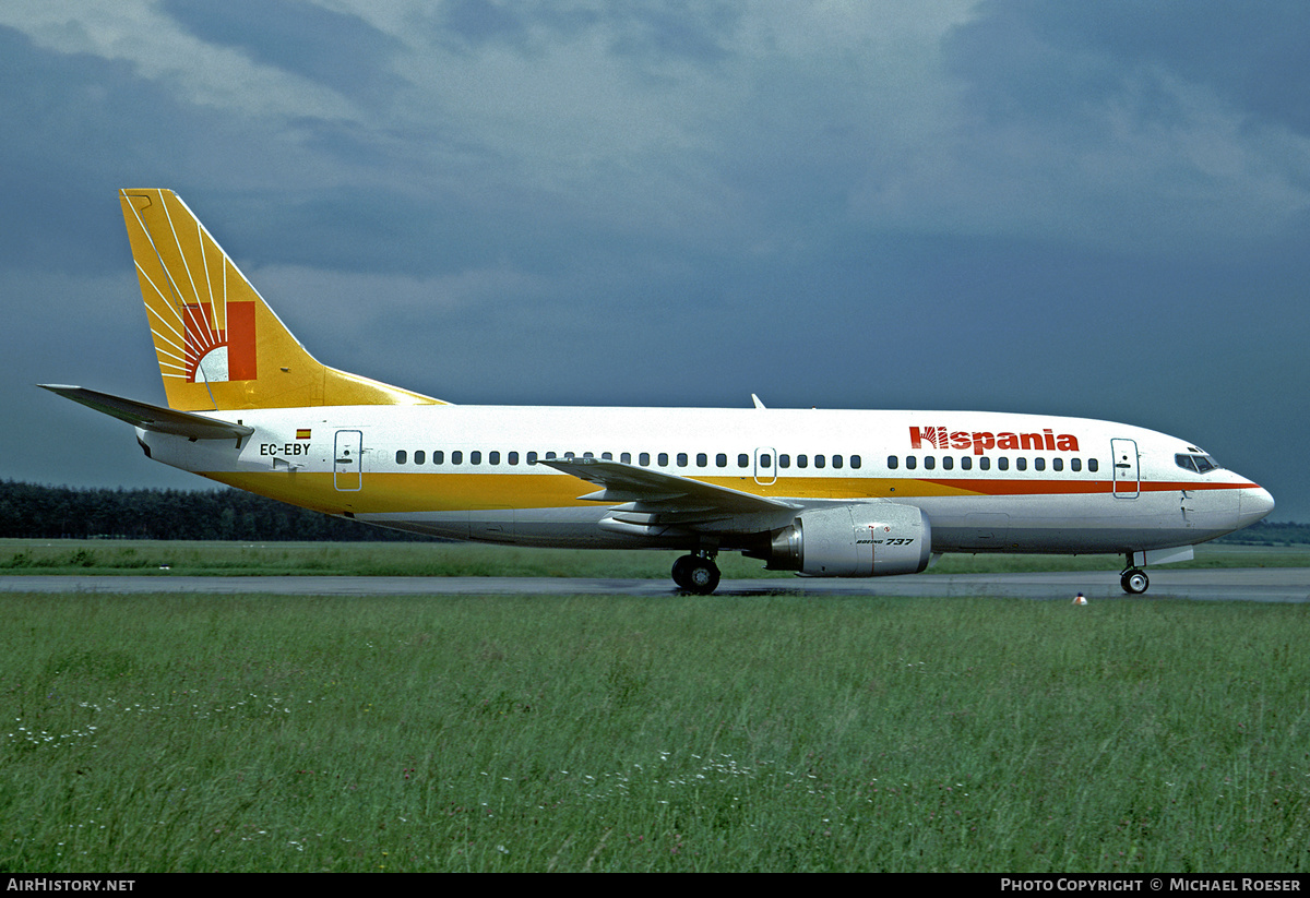 Aircraft Photo of EC-EBY | Boeing 737-3Y0 | Hispania Líneas Aéreas | AirHistory.net #444565