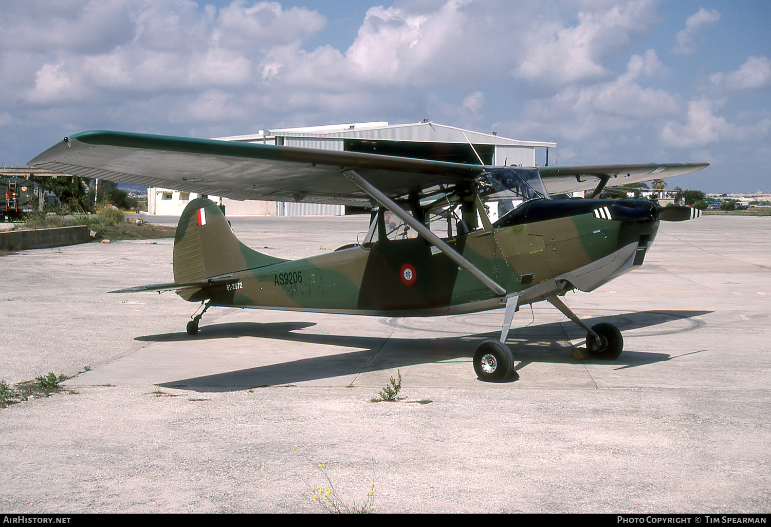 Aircraft Photo of AS9206 | Cessna O-1E Bird Dog (305C/L-19E) | Malta - Air Force | AirHistory.net #444592
