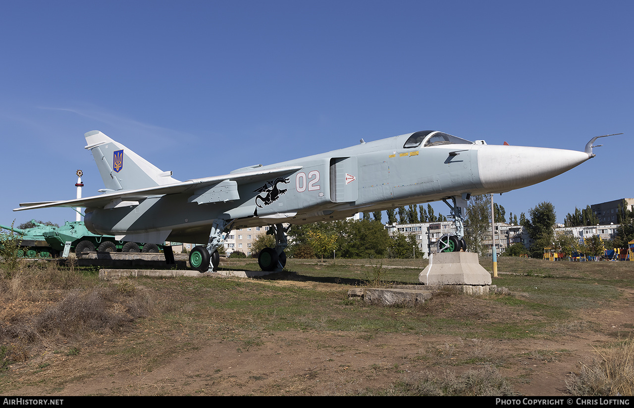 Aircraft Photo of 02 white | Sukhoi Su-24 Fencer B | Ukraine - Air Force | AirHistory.net #444659