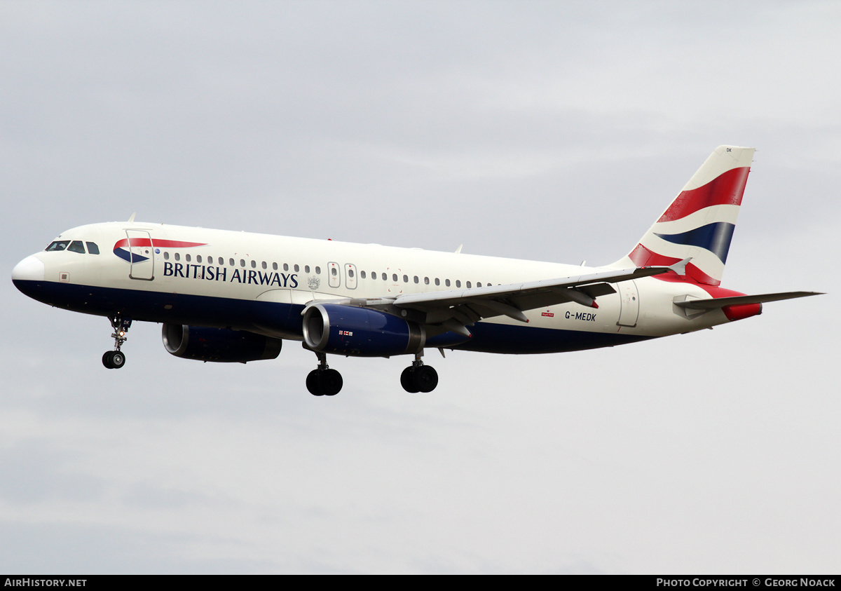 Aircraft Photo of G-MEDK | Airbus A320-232 | British Airways | AirHistory.net #444921