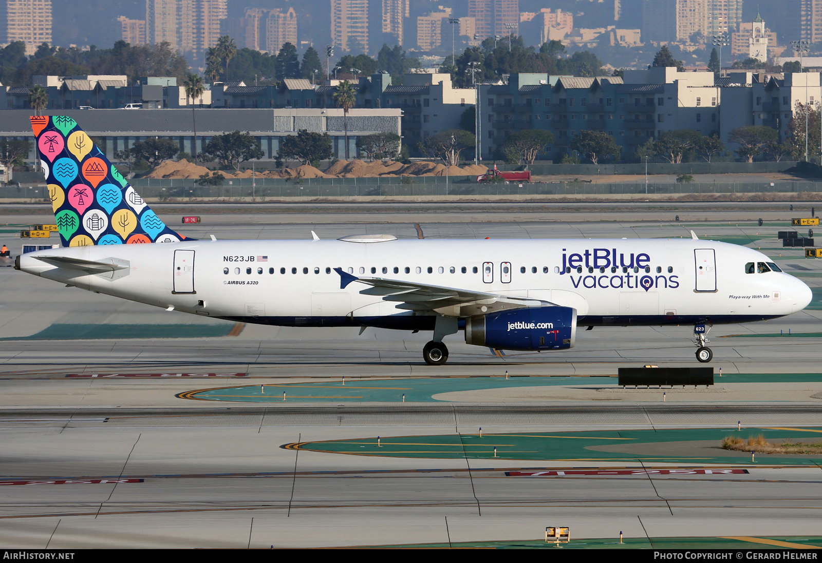 Aircraft Photo of N623JB | Airbus A320-232 | JetBlue Vacations | AirHistory.net #445177
