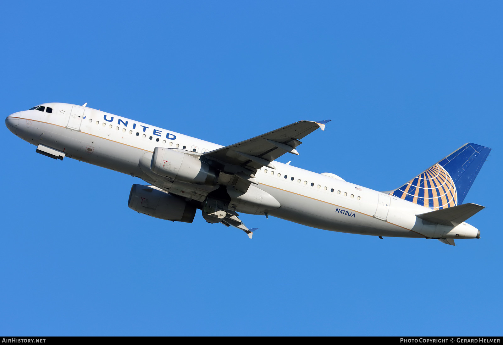 Aircraft Photo of N418UA | Airbus A320-232 | United Airlines | AirHistory.net #445252
