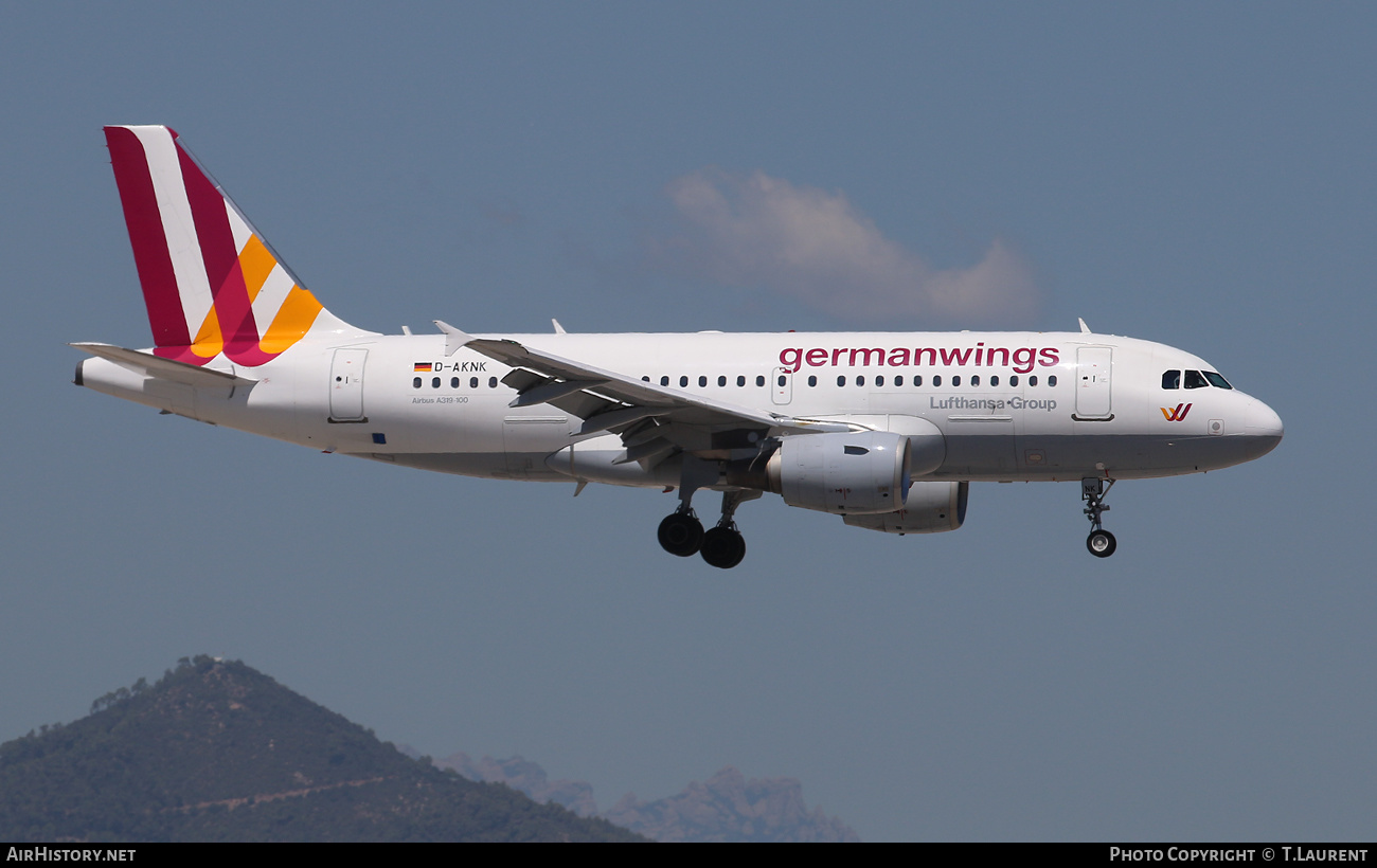 Aircraft Photo of D-AKNK | Airbus A319-112 | Germanwings | AirHistory.net #445340