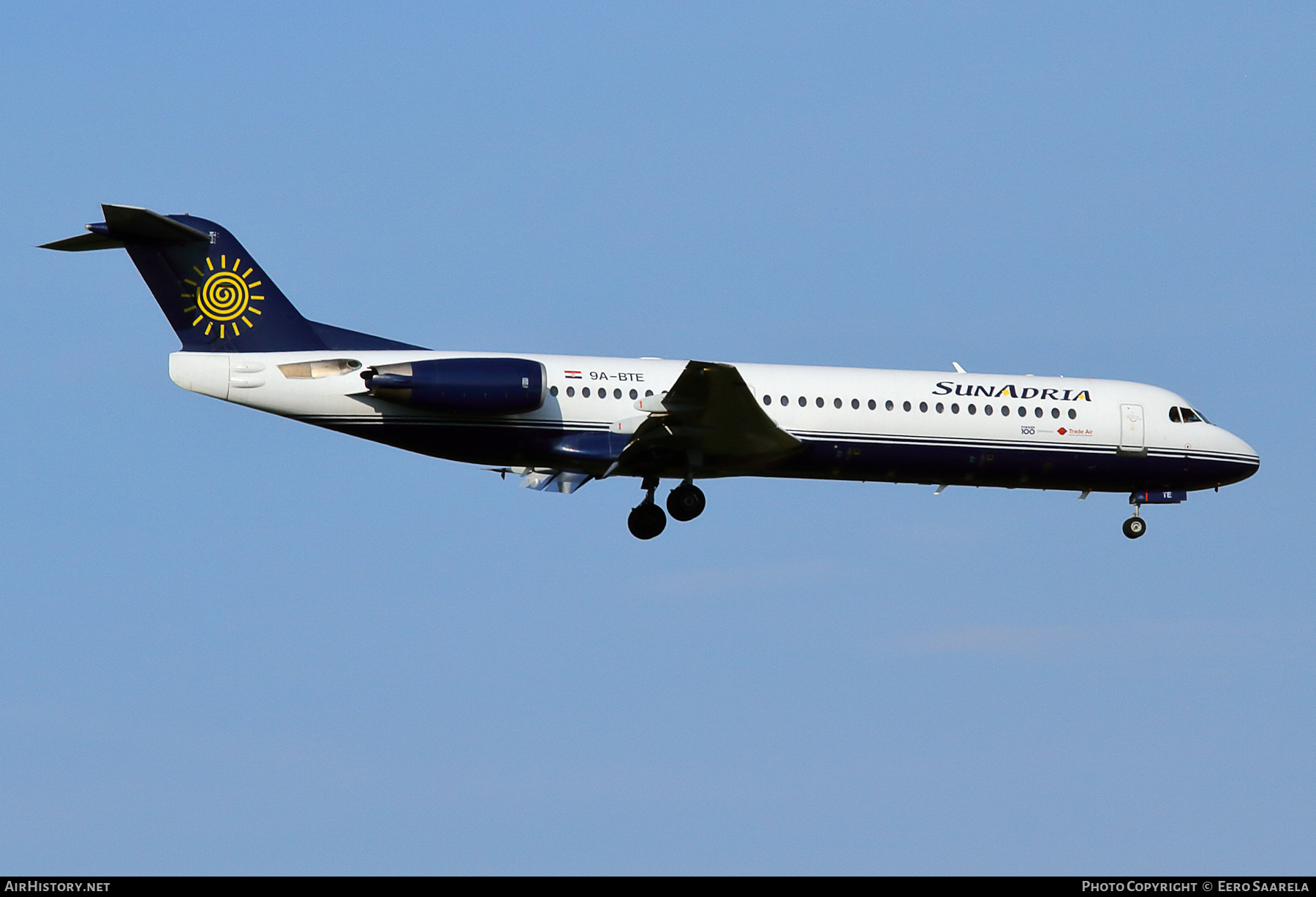 Aircraft Photo of 9A-BTE | Fokker 100 (F28-0100) | SunAdria Airlines | AirHistory.net #445344