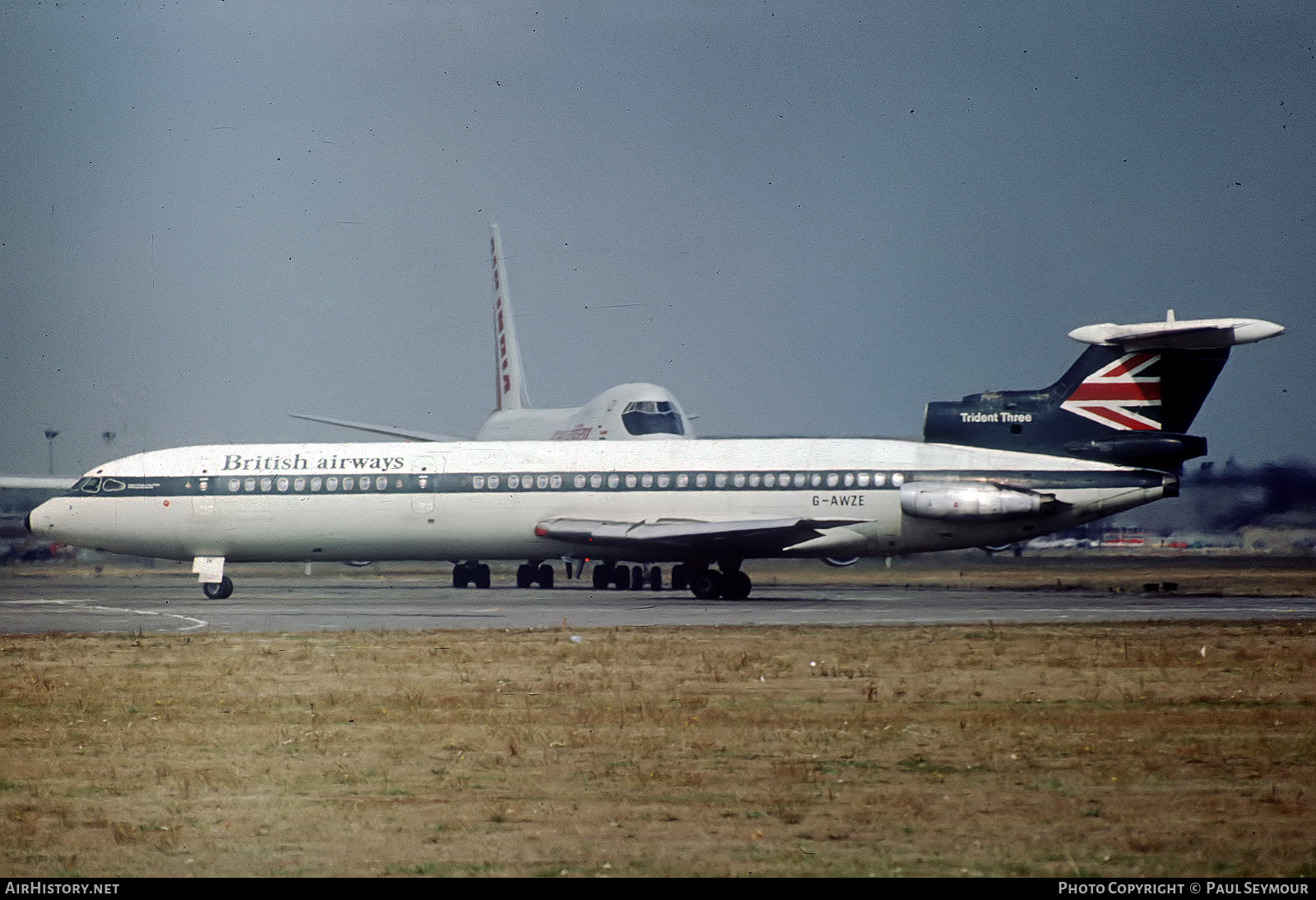 Aircraft Photo of G-AWZE | Hawker Siddeley HS-121 Trident 3B | British Airways | AirHistory.net #445495