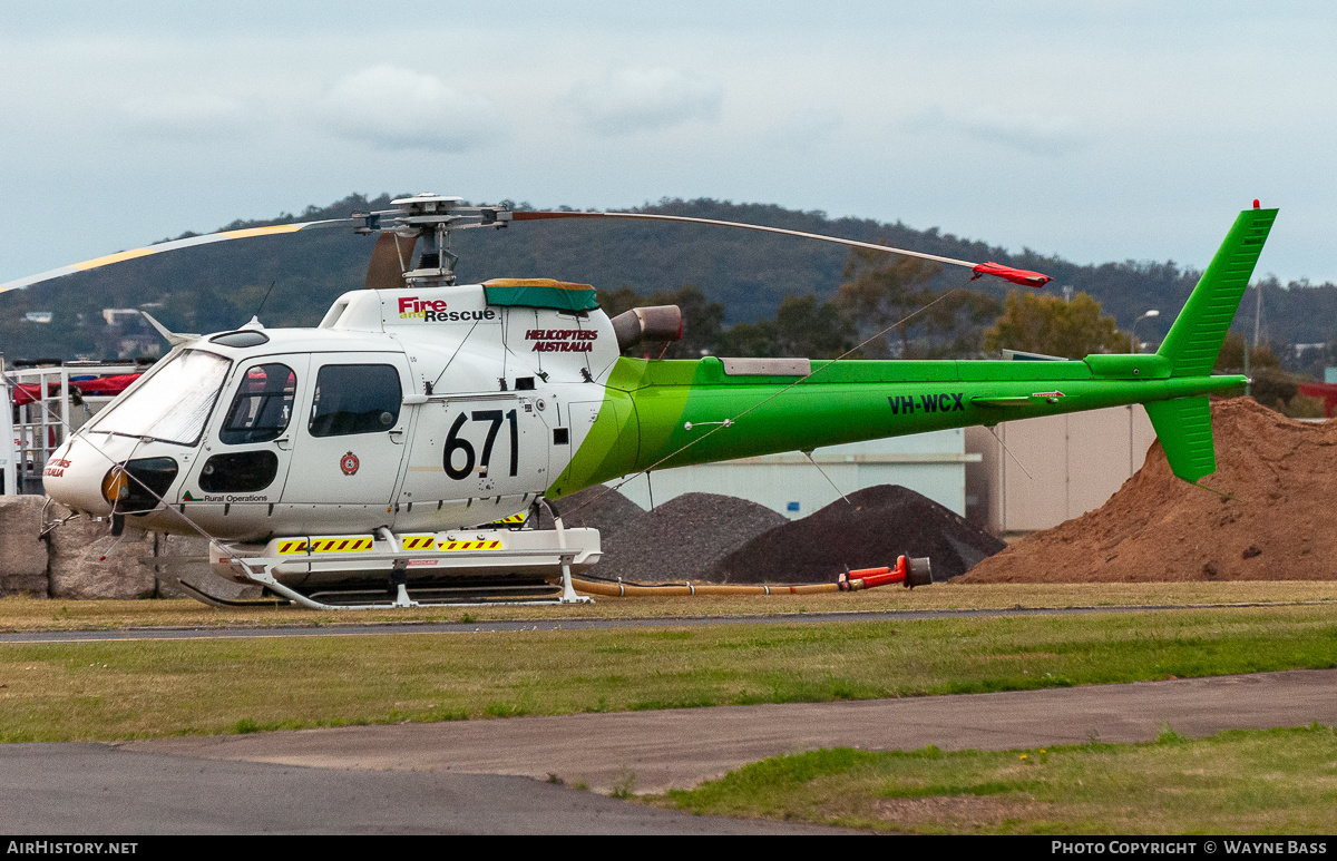 Aircraft Photo of VH-WCX | Eurocopter AS-350B3 Squirrel | Helicopters Australia | AirHistory.net #445507
