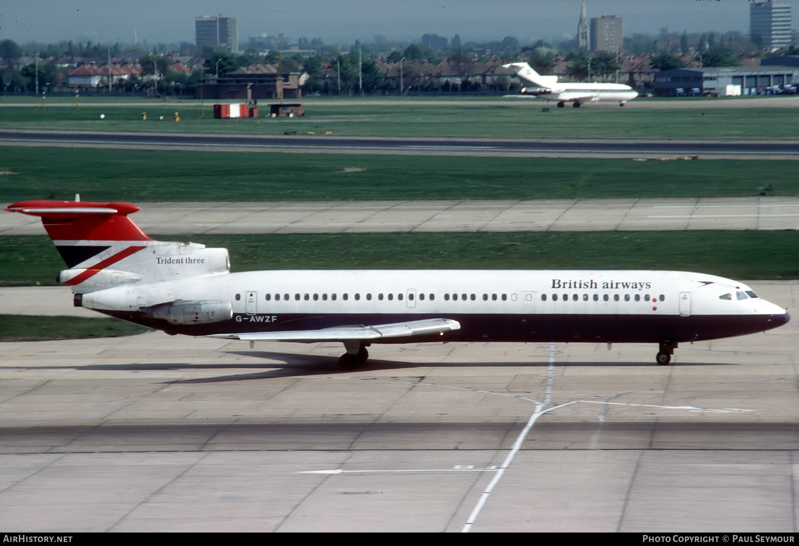 Aircraft Photo of G-AWZF | Hawker Siddeley HS-121 Trident 3B | British Airways | AirHistory.net #445546