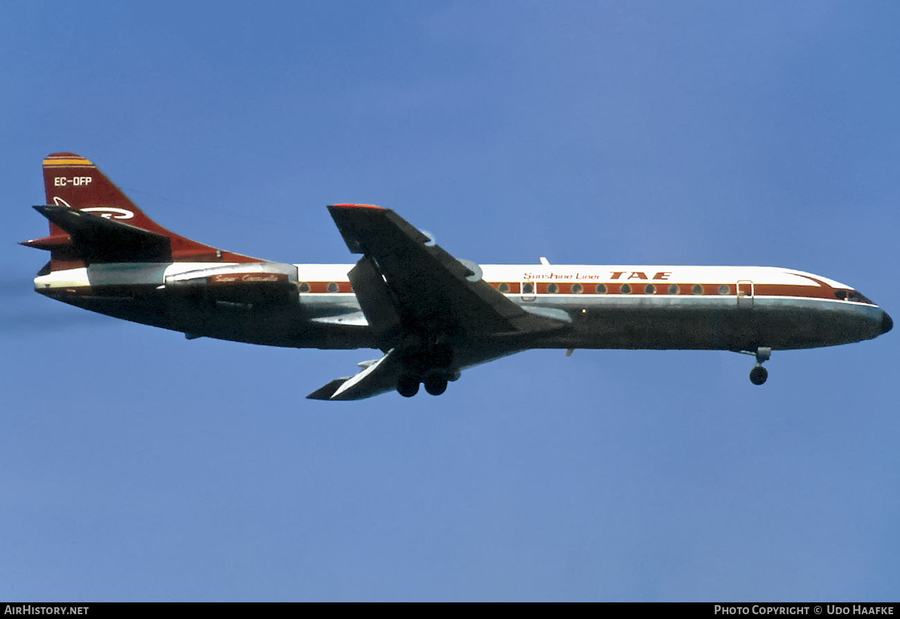 Aircraft Photo of EC-DFP | Sud SE-210 Caravelle 10B3 Super B | TAE - Trabajos Aéreos y Enlaces | AirHistory.net #445687