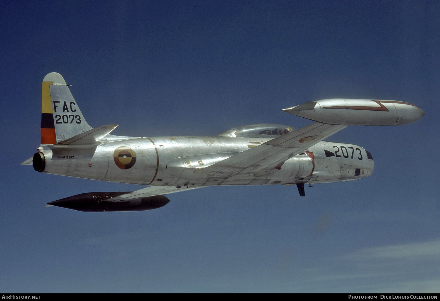 Aircraft Photo of FAC2073 | Lockheed RT-33A | Colombia - Air Force | AirHistory.net #445716