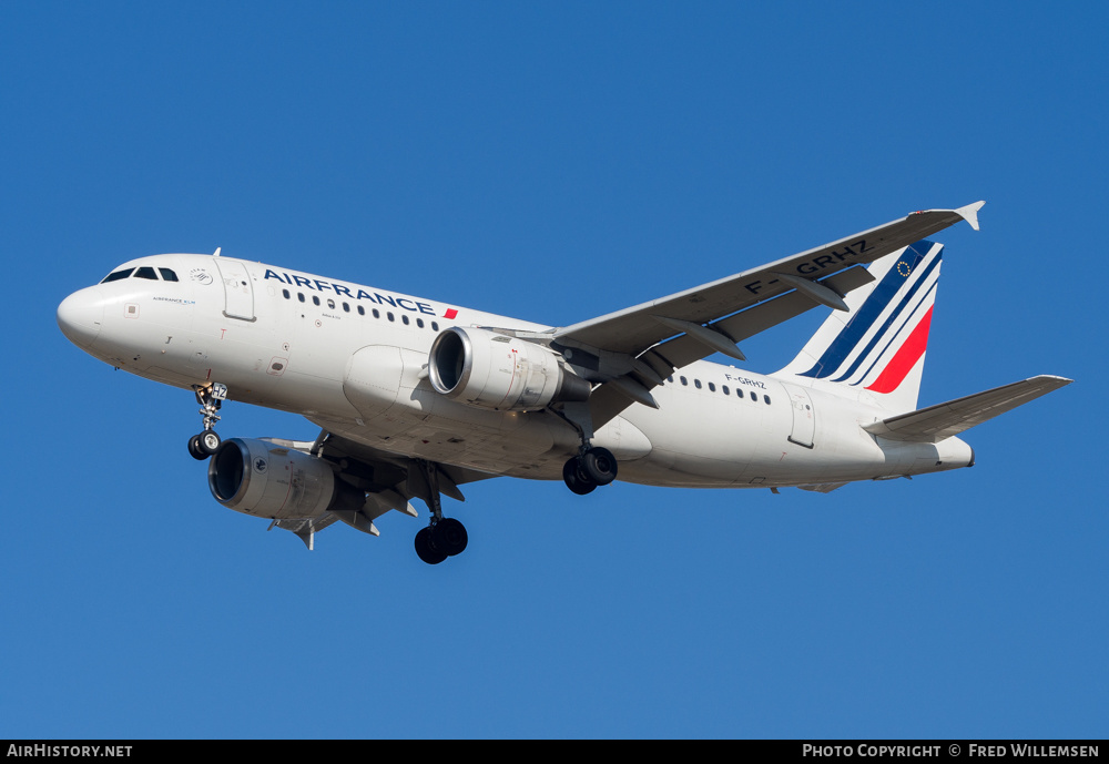 Aircraft Photo of F-GRHZ | Airbus A319-111 | Air France | AirHistory.net #445826