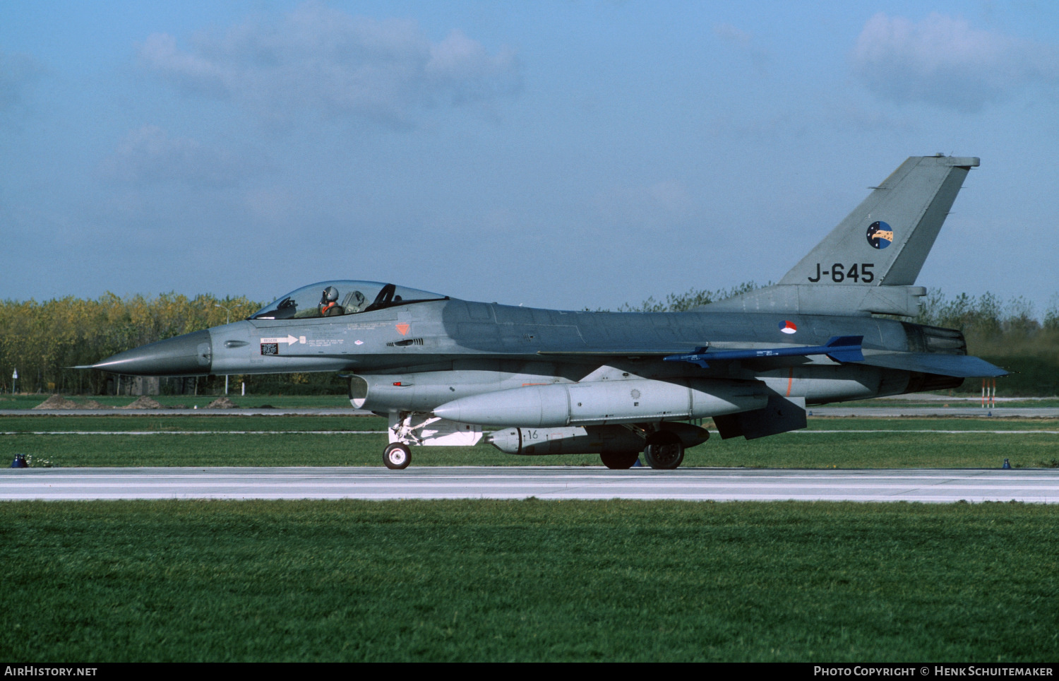 Aircraft Photo of J-645 | General Dynamics F-16A Fighting Falcon | Netherlands - Air Force | AirHistory.net #445905