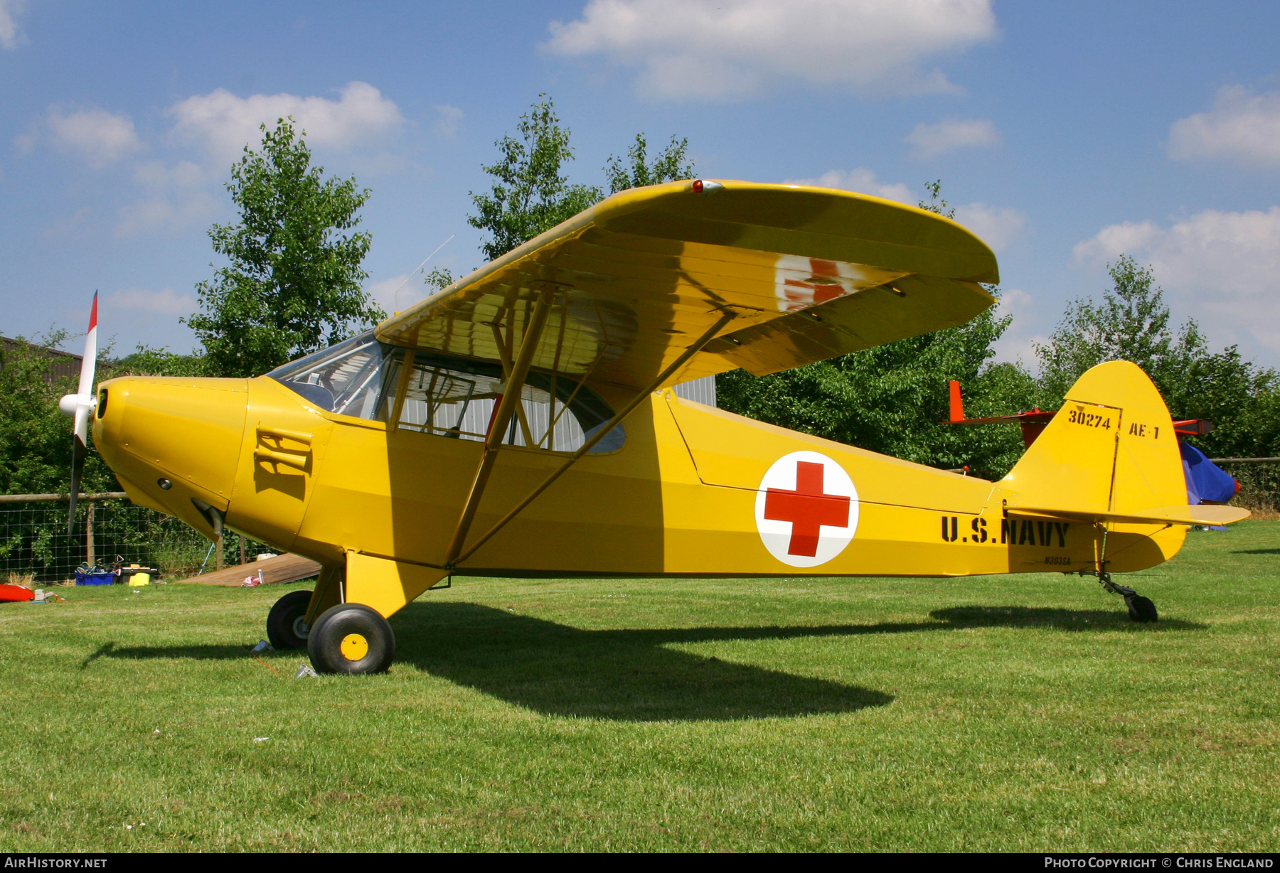 Aircraft Photo of N203SA / 30274 | Piper J-5C Cub Cruiser | USA - Navy | AirHistory.net #446179