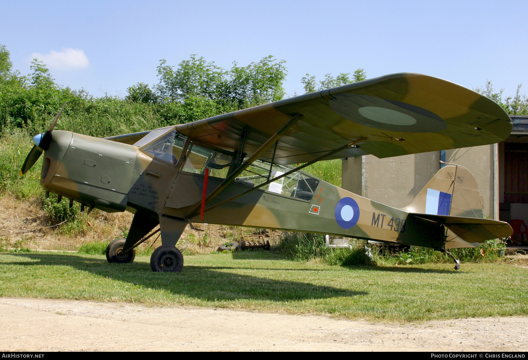 Aircraft Photo of G-AREI / MT438 | Taylorcraft E Auster Mk3 | UK - Air Force | AirHistory.net #446264