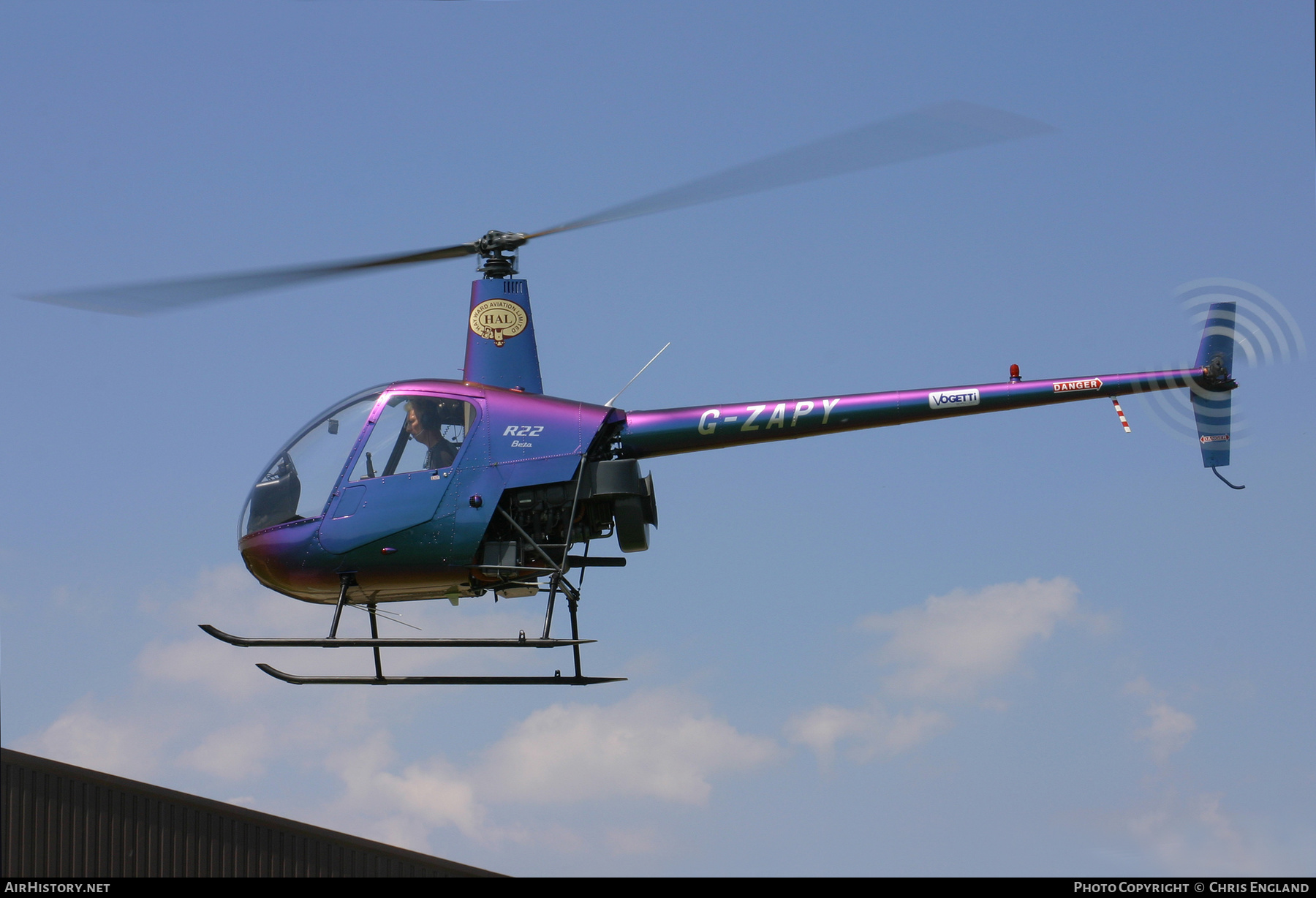 Aircraft Photo of G-ZAPY | Robinson R-22 Beta | Hayward Aviation - HAL | AirHistory.net #446266